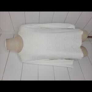 J Crew Medium White lace on long sleeve tee shirt